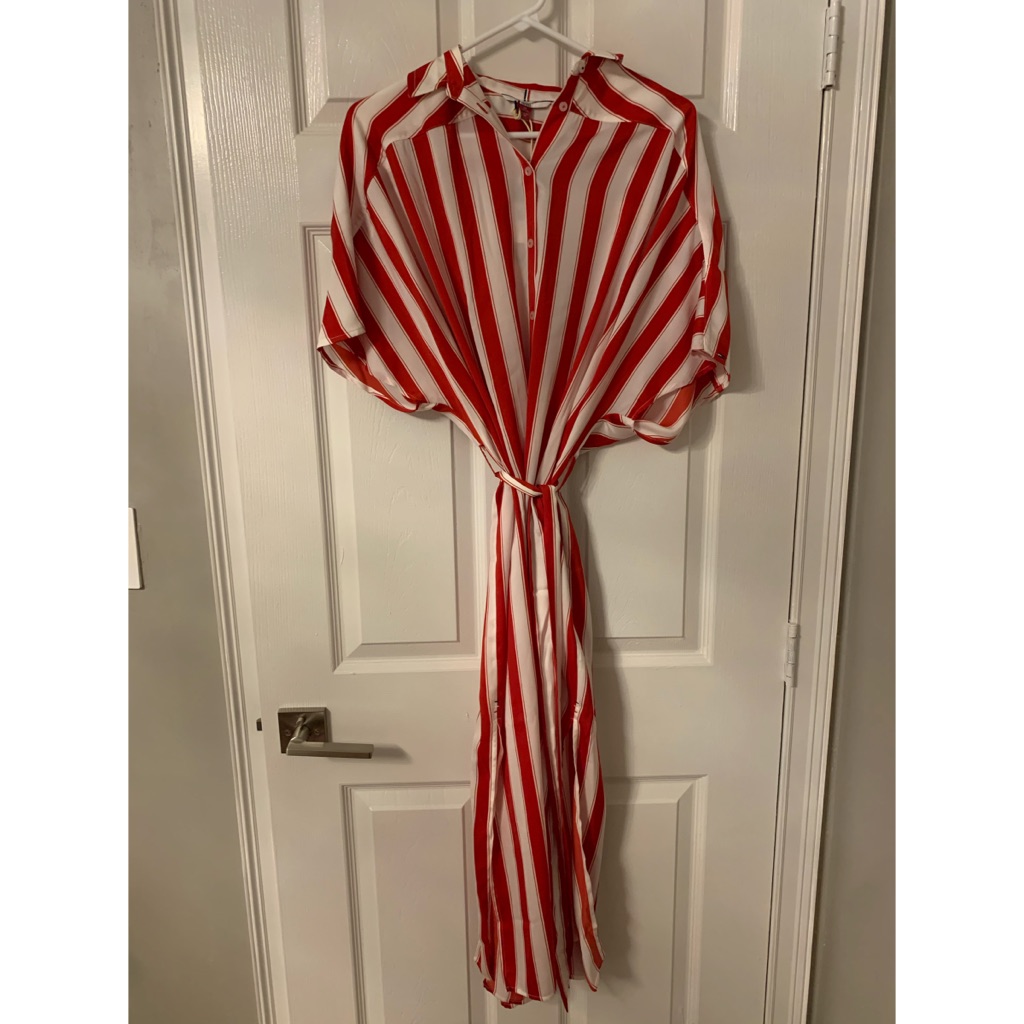 Tommy Jeans Striped Shirtdress Xs Nwt